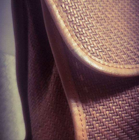 RARE Patricia Nash Giulietta Tan Leather Tote Woven Satchel. Made In ITALY - Picture 5 of 16